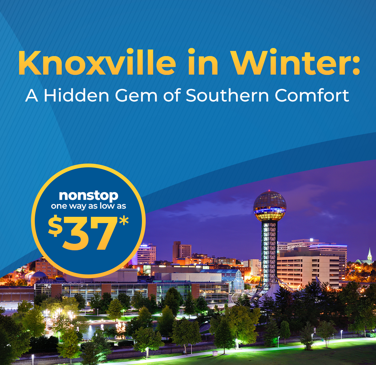 Nonstop to Knoxville from 37 one way Allegiant Air