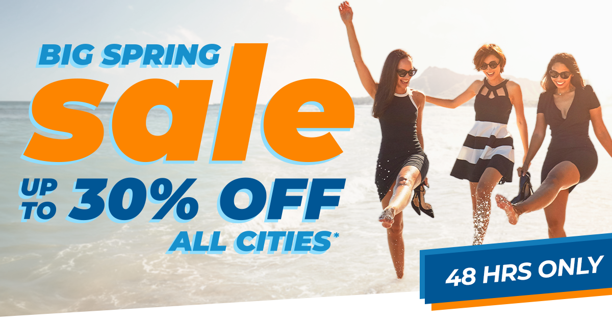 BIG SPRING Sale | Up to 30% OFF all cities | 48hrs only