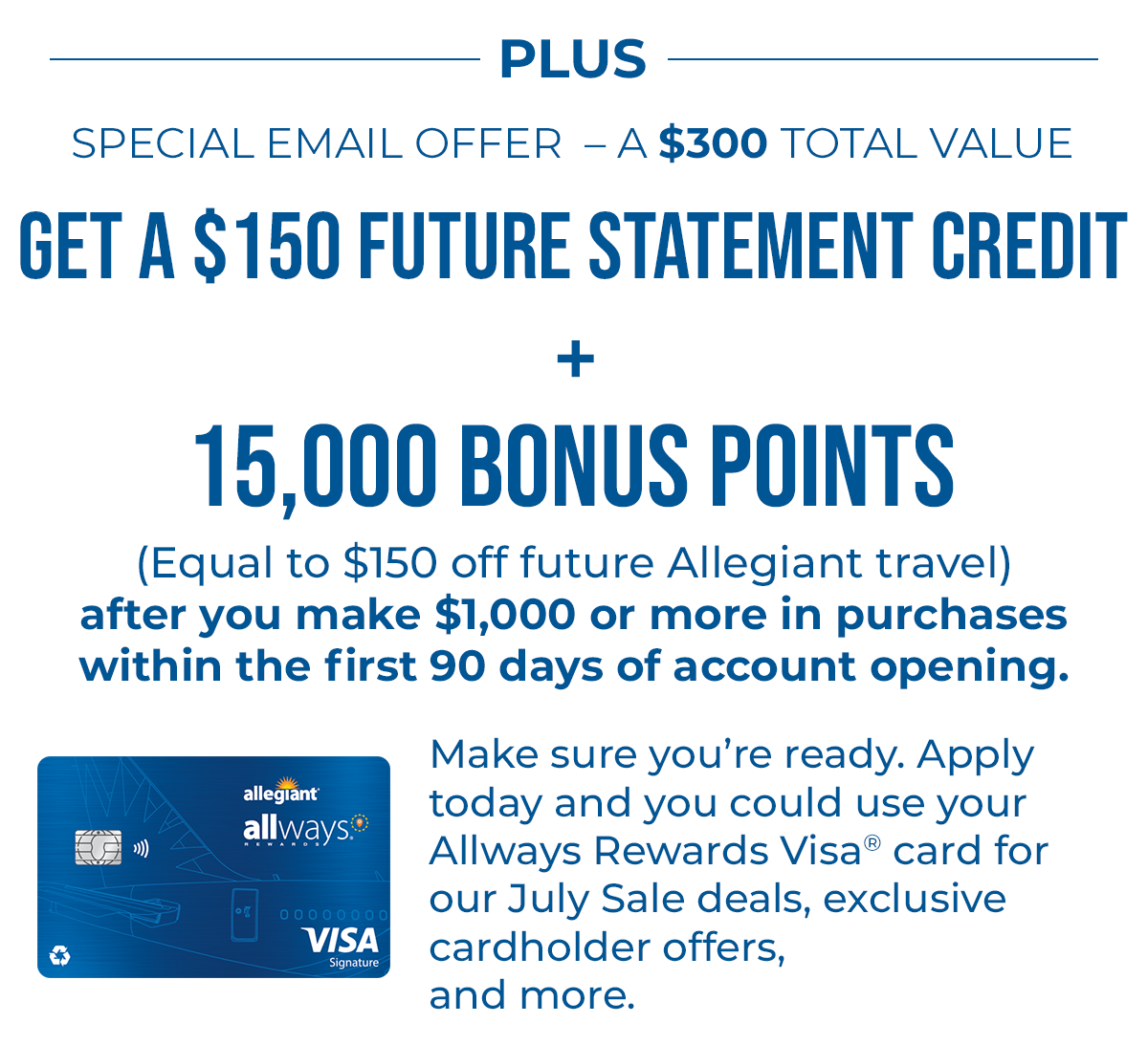 Get $150 Future Statement Credit | Plus 15,000 Bonus Points offer
