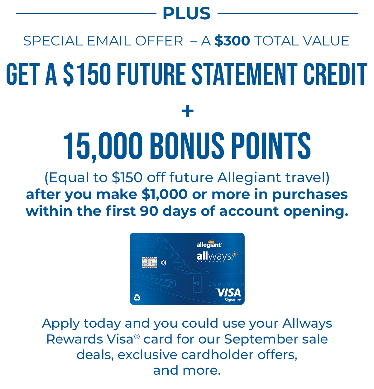 Get $150 Future Statement Credit | Plus 15,000 Bonus Points offer