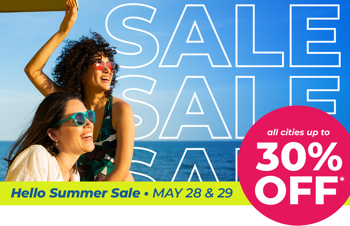 Hello Summer Sale | May 28th and 29th | All cities up to 30% off*