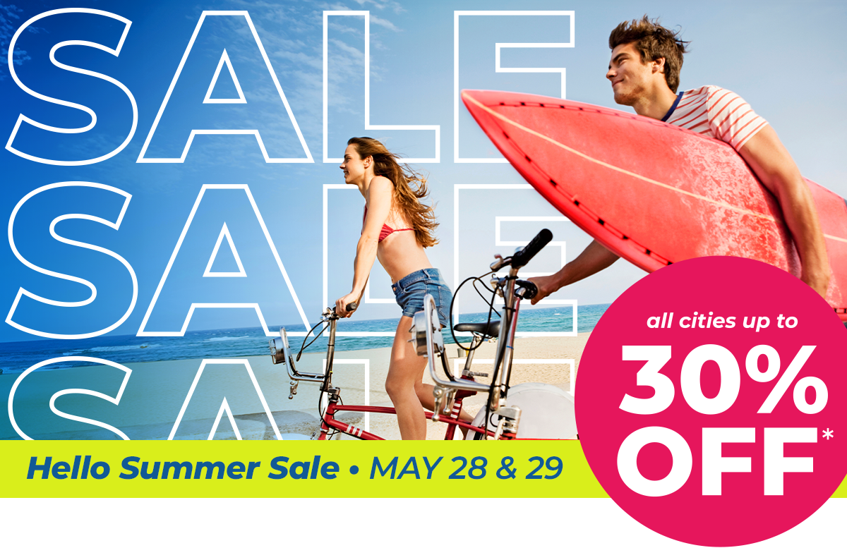 Hello Summer Sale | May 28th and 29th | All cities up to 30% off*