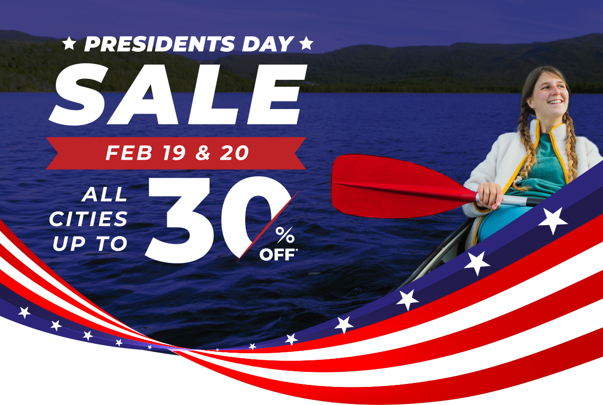 Presidents Day Sale | Feb 19th and 20th | All cities up to 30% off