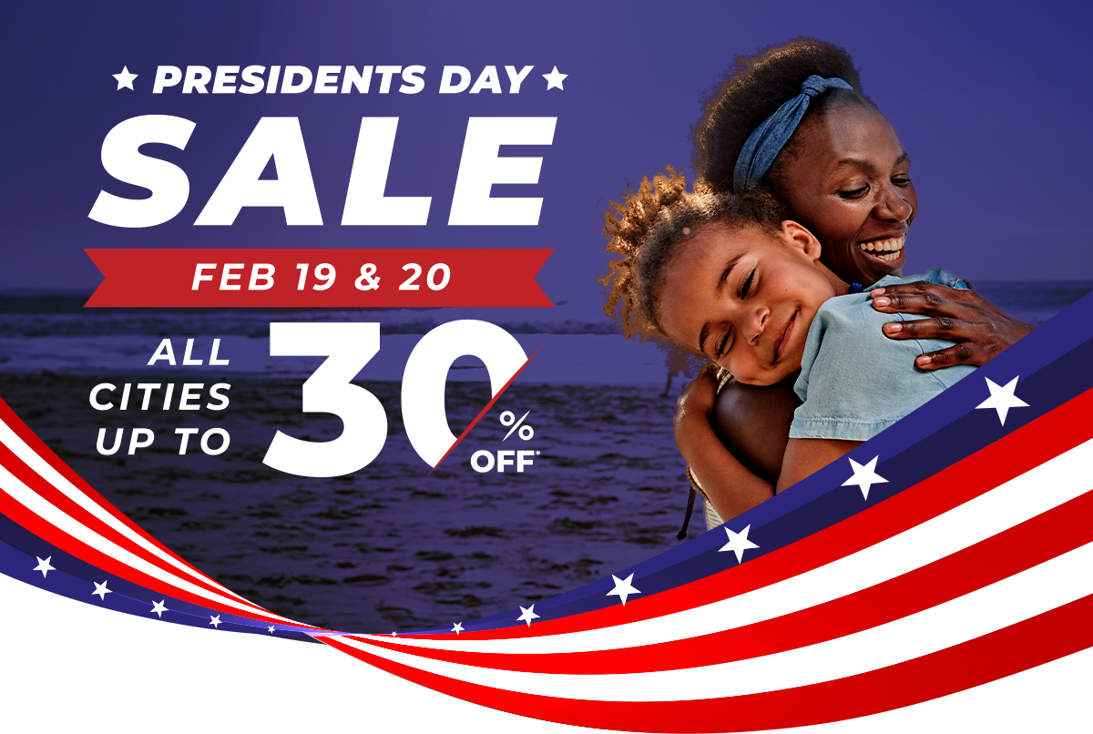 Presidents Day Sale | Feb 19th and 20th | All cities up to 30% off