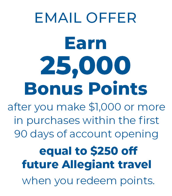 EMAIL OFFER | Earn 25,000 Bonus Points after you make $1000 or more in purchases within the first 90 days of account opening