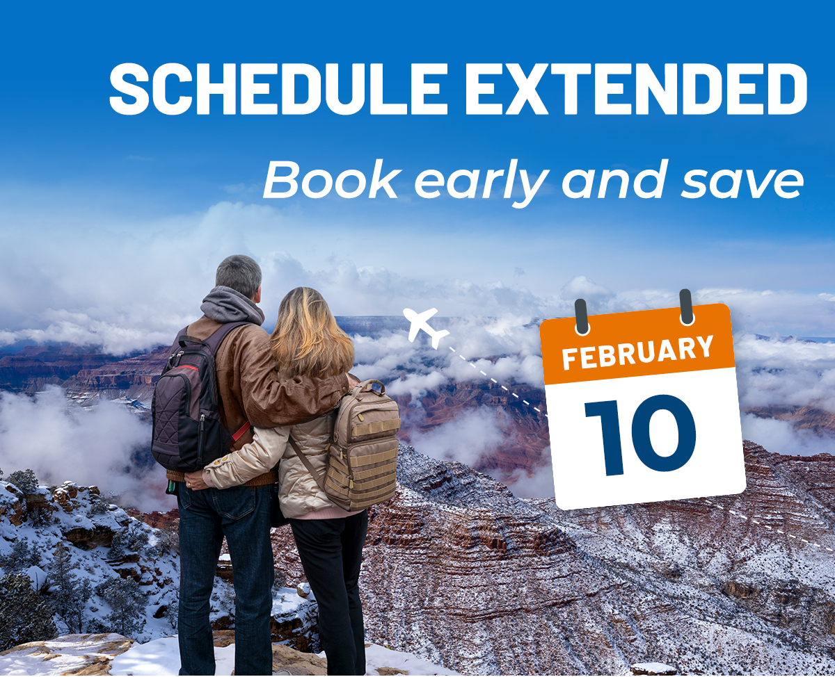 SCHEDULE EXTENDED | Book early and save